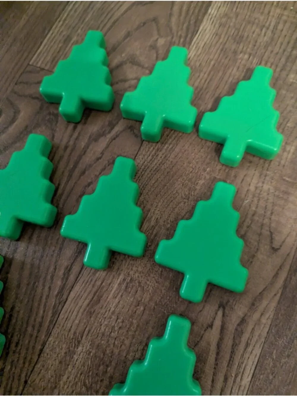 VTG Little Tikes Waffle Blocks Tree Replacements Set Of 8 Green Toys